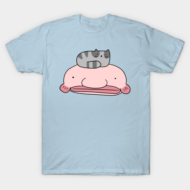 Blobfish and Little Cat T-Shirt by saradaboru